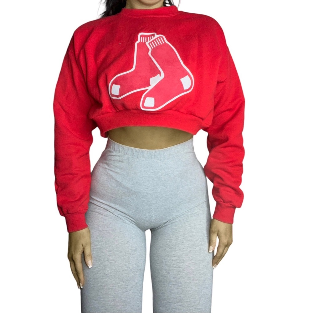 - Boston Red Sox Reworked Crop Crewneck Sweatshirt